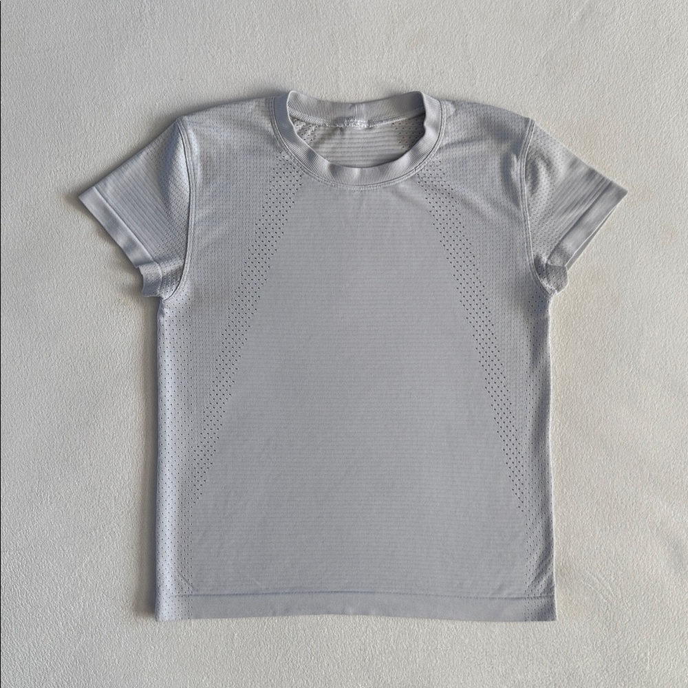 Lululemon Train to Be Short-Sleeve Shirt
White / silver gray - Picture 2 of 10